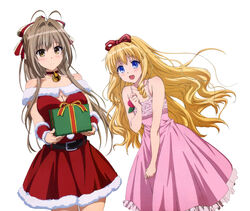  amagi_brilliant_park christmas cleavage dress latifah_fleuranza sento_isuzu 