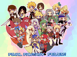  armor bare_shoulders black_hair blonde_hair blue_eyes brown_eyes brown_hair butz_klauser cape cecil_harvey chibi chona cloud_strife dissidia_final_fantasy earrings female final_fantasy final_fantasy_5 final_fantasy_ii final_fantasy_iii final_fantasy_iv final_fantasy_ix final_fantasy_vi final_fantasy_vii final_fantasy_viii final_fantasy_x frioniel gilgamesh gilgamesh_(final_fantasy) gloves gray_eyes green_eyes green_hair grey_eyes gunblade hat heterochromia highres ingus jewelry lock_cole locke_cole luneth male midriff ming-wu ponytail rinoa_heartilly robe rydia sephiroth shield short_hair silver_hair squall_leonhart sword tidus tina_branford top_hat turban vivi_ornitier warrior_of_light weapon yuna zidane_tribal 