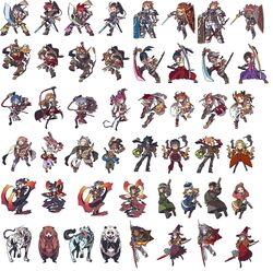  alchemist atlus bard_(sekaiju) bear bushidou_(sekaiju) curse_maker dark_hunter doctor_magus etrian_odyssey gunner hexer icon medic_(sekaiju) paladin panda pet_(sekaiju) pixel_art ranger_(sekaiju) sekaiju_no_meikyuu swordsman tiger wolf 