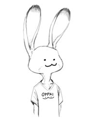  2020 :3 anthro clothed clothing digital_media_(artwork) dipstick_ears disney dot_eyes ear_markings female fur humor judy_hopps lagomorph leporid mammal monochrome multicolored_ears rabbit samur_shalem shirt simple_background solo t-shirt text text_on_clothing text_on_shirt text_on_topwear topwear white_background zootopia 