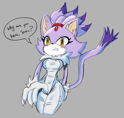  anthro blaze_the_cat blush breasts claws domestic_cat felid feline felis female hi_res looking_at_viewer mammal sega solo solratic sonic_the_hedgehog_(series) teeth 