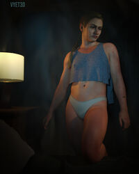  1girls abigail_anderson buff_female female female_focus female_human female_only masculine_female muscular muscular_female naughty_dog open_top pigtail the_last_of_us the_last_of_us_2 underwear vyet3d 