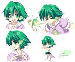  1boy blowing_fire blush byruu character_sheet closed_eyes expressions green_eyes green_hair male male_focus my_little_pony my_little_pony_friendship_is_magic personification sakurano_tsuyu solo spike_(my_little_pony) tongue white_background 