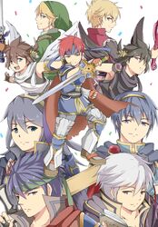  bad_id bad_pixiv_id blonde_hair blue_eyes blue_hair dark_pit female fire_emblem fire_emblem:_mystery_of_the_emblem fire_emblem:_path_of_radiance fire_emblem_awakening headband highres ike_(fire_emblem) kid_icarus kid_icarus_uprising kirby_(series) koineko_(aph0310) link long_hair lucina_(fire_emblem) marth_(fire_emblem) meta_knight multiple_boys pit_(kid_icarus) red_hair robin_(fire_emblem) robin_(male)_(fire_emblem) roy_(fire_emblem) short_hair shulk_(xenoblade) super_smash_bros. the_legend_of_zelda the_legend_of_zelda:_twilight_princess white_hair wings xenoblade_chronicles_(series) xenoblade_chronicles_1 