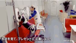  animated animated ass ressha_sentai_toqger robot_girl super_sentai wagon_(ressha_sentai_toqger) 