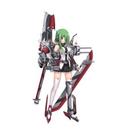  admiral_hipper_(mod)_(warship_girls_r) admiral_hipper_(warship_girls_r) belt black_skirt blade breasts cannon crane_(machine) detached_sleeves female full_body gloves glowworm_(warship_girls_r) green_hair hair_over_one_eye haluka_(aixioo) headgear holding holding_weapon large_breasts lipstick machinery makeup official_art pleated_skirt red_eyes rigging rudder_footwear shirt skirt smile solo_focus standing thighhighs torpedo transparent_background turret warship_girls_r weapon white_gloves white_legwear white_shirt zettai_ryouiki 