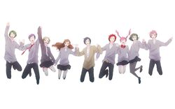  ayasaki_remi brown_hair green_hair hori-san_to_miyamura-kun hori_kyouko iura_shuu kouno_sakura long_hair miyamura_izumi pink_hair purple_hair red_hair sengoku_kakeru short_hair yanagi_akane yoshikawa_yuki 