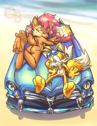  animal_ears archie_comics ass barefoot car edtropolis feet furry looking_back motor_vehicle nude outdoors outside paws sally_acorn smile soles sonic_the_hedgehog spread_toes sunglasses tail tails toe_spread toes vehicle zenra 