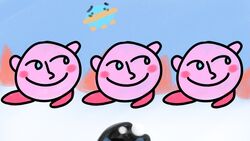  16:9 hi_res kirby kirby_(series) kracko lenny_face meme nintendo ufo victory_dance widescreen 