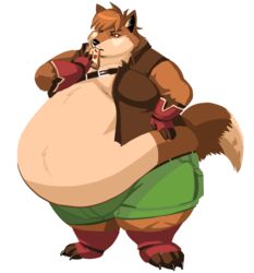  alpha_channel anthro belly big_belly caleb_lloyd caleblloyd canid canine claws clothed clothing eating food fox fur gloves hand_on_hip handwear hi_res holding_food holding_object male mammal midriff moobs obese obese_anthro obese_male open_clothing open_topwear open_vest orange_body orange_fur overweight overweight_anthro overweight_male pizza simple_background solo standing thick_thighs toe_claws topwear transparent_background vest white_body white_fur wide_hips 