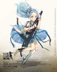  :o ads_(girls&#039;_frontline) ads_assault_rifle air_bubble ankle_strap assault_rifle barefoot blue_dress blue_eyes blue_hair blush bubble character_name combat_knife dress feet female floating_hair full_body girls&#039;_frontline gloves gun hairband highres holding holding_gun holding_weapon knife logo long_hair official_art one_side_up open_mouth power_symbol-shaped_pupils promotional_art prosthesis prosthetic_leg puffy_short_sleeves puffy_sleeves rifle russian_text short_sleeves sidelocks solo symbol-shaped_pupils toes translated two-tone_dress underwater weapon white_dress white_gloves xiao_chichi 