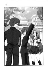  goshuushou-sama_ninomiya-kun houjou_reika mitsuru_hosaka monochrome ninomiya_shungo seifuku 