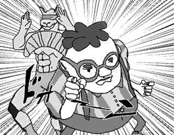  animated animated carl_wheezer crossover glasses greyscale jimmy_neutron jojo_no_kimyou_na_bouken llama lowres monochrome overalls pointing pose shirt short_hair stand_(jojo) striped striped_shirt 