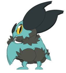  animated anthro ass bat black_body black_fur fur generation_6_pokemon green_body green_fur hi_res loop male mammal nightdazed nintendo noibat pokemon pokemon_(species) shaking_butt shiny_pokemon short_playtime solo teeth wings yellow_eyes 