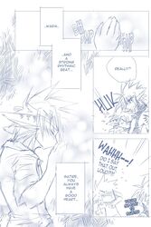 2:3 blue_and_white comic duo heart_symbol heartbeat kuron kuron_(character) male monochrome satire_(character) satyre simple_background