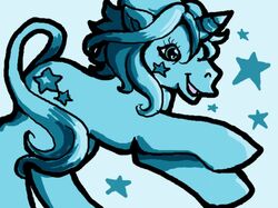 equid equine fan_character female feral g1 hasbro horn mammal my_little_pony mythological_creature mythological_equine mythology pre-g4 solo star tail the_worst_unicorn unicorn