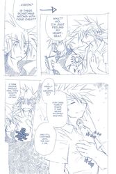 2:3 blue_and_white comic dialogue duo english_text heart_symbol heartbeat kuron kuron_(character) male monochrome satire_(character) satyre simple_background text white_background