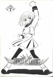  angelic_layer kizaki_tamayo monochrome school_uniform seifuku serafuku thighhighs 