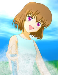  angelic_layer brown_hair kizaki_tamayo purple_eyes tagme 