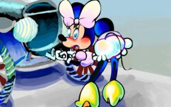 absurd_res anthro ass blush car cherenkov_radiation clothing disney female ford hi_res mammal minnie_mouse model-t mouse murid murine panties panty_shot rodent seppuku_(artist) solo tail underwear vehicle