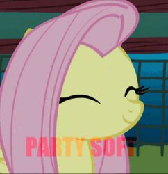 animated english_text equid equine feathered_wings feathers female feral fluttershy_(mlp) friendship_is_magic hair hasbro headbanging low_res mammal meme my_little_pony mythological_creature mythological_equine mythology party_hard party_soft pegasus pink_hair reaction_image short_playtime solo subverted text unknown_artist wings yay yellow_body yellow_feathers