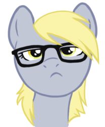 2011 alpha_channel alternative_fashion archived_source blackfeathr derpy_hooves equid equine eyewear female friendship_is_magic glasses hasbro headshot_portrait hipster horse low_res mammal my_little_pony pony portrait simple_background solo transparent_background