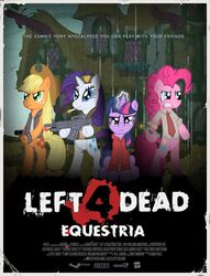 applejack_(mlp) beret bill_(left_4_dead) blonde_hair bomb cigarette clothing cowboy_hat crossover cutie_mark earth_pony english_text equid equine explosives female feral francis_(left_4_dead) friendship_is_magic fur group gun hair hasbro hat headgear headwear horn horse jacket left_4_dead_(series) long_hair looking_at_viewer louis_(left_4_dead) mammal multicolored_hair my_little_pony mythological_creature mythological_equine mythology necktie orange_body ozone48 parody pink_body pink_fur pink_hair pinkie_pie_(mlp) pipe_bomb pony protagonist_(left_4_dead) purple_body purple_hair quadruped ranged_weapon rarity_(mlp) short_hair smoking tail text topwear twilight_sparkle_(mlp) two_tone_hair unicorn valve vest weapon white_body zoey_(left_4_dead)