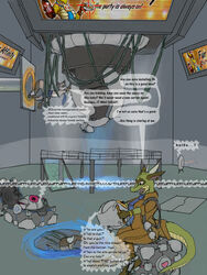 1_eye 2007 3:4 anger_core_(portal) anthro artificial_intelligence badgerben canid canine clothing crate curiosity_core_(portal) digital_media_(artwork) domestic_ferret dragon duo_focus female_non-humanoid_machine fender fox furaffinity glados group hybrid jumpsuit machine male male_non-humanoid_machine mammal mascot mustelid musteline mythological_creature mythological_scalie mythology necktie non-humanoid_machine orb_robot parody personality_core_(portal) portal portal_(series) rednef robot scalie sentry_turret_(portal) snapai tail test_chamber true_musteline turret turret_(portal) valve weasel weighted_companion_cube weighted_storage_cube_(portal)