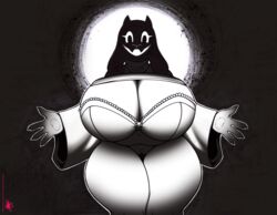  absurd_res alternate_(species) analog_horror anthro big_breasts black_and_white bovid bra breasts caprine clothing creepy crossover female genitals goat hi_res horror_(theme) looking_at_viewer mammal mandela_catalogue monochrome pussy shadow_face smile solo toriel traditional_media_(artwork) undertale_(series) underwear unfinished walter_sache 