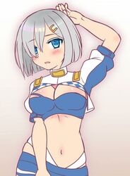  bandeau blue_bandeau blue_eyes blue_skirt blue_tube_top breasts checkered_clothes commentary_request cosplay cowboy_shot crop_top cropped_jacket female gotland_(fuji_speedway_race_queen_mode)_(kancolle) gotland_(kancolle) gotland_(kancolle)_(cosplay) grey_hair hair_ornament hair_over_one_eye hairclip hamakaze_(kancolle) highleg highleg_panties izumi_shara jacket kantai_collection large_breasts midriff miniskirt navel panties race_queen short_hair shrug_(clothing) skirt strapless tube_top underwear white_hair white_jacket white_panties 