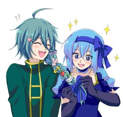  +_+ 1boy :d ? ?? ^_^ ^o^ ahoge aqua_hair ashe_bradley black_gloves blue_choker blue_dress blue_eyes blue_hair blue_hairband blue_ribbon blush bow bow_hairband braid choker claire_elford closed_eyes crossed_bangs dress elbow_gloves facing_another female flower food-themed_hair_ornament frilled_choker frills gloves green_bow green_shirt hair_between_eyes hair_flower hair_ornament hair_ribbon hair_tie hairband hairbow hairclip hairdressing heart heart_hair_ornament moon-realm puffy_short_sleeves puffy_sleeves purple_bow rabbit_hair_ornament ribbon shirt short_hair short_sleeves single_braid smile sparkle strawberry_hair_ornament sweatdrop teeth tying_hair upper_body upper_teeth_only white_background witch&#039;s_heart yellow_bow 