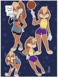  3:4 3_toes 4_fingers :3 anthro ball basketball_(ball) basketball_uniform black_text blonde_hair breasts buckteeth cleavage clothed clothing english_text eyelashes feet female fingers flat_chested gloves hair handwear hi_res lagomorph leporid lmao lola_bunny looney_tunes mammal rabbit scut_tail shirt short_tail sickbelle solo space_jam space_jam:_a_new_legacy sportswear tail tank_top teeth text text_on_clothing text_on_shirt text_on_tank_top text_on_topwear toes topwear tune_squad_outfit tune_squad_outfit_(2021) u_mad_bro? uniform warner_brothers white_clothing white_gloves white_handwear 