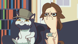 16:9 2013 angry animeme arin_hanson clothing controller domestic_cat duo egoraptor_(character) felid feline felis furniture game_controller game_grumps hair happy hat headgear headwear hi_res humor inside jon_jafari jontron male mammal navel nintendo nude parody sitting sofa unknown_artist widescreen