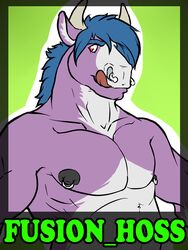 2012 3:4 amwulf anthro athletic biceps big_muscles bovid bovine cattle equid equine facial_piercing fur hi_res horn horse hybrid licking licking_lips licking_own_lips male mammal muscular muscular_anthro muscular_male name_badge nipple_piercing nipple_ring nipples nose_piercing nude pecs piercing ring_piercing self_lick septum_piercing solo tongue tongue_out