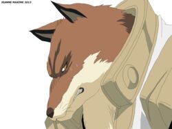 2013 4:3 alpha_channel anthro bleach_(series) brown_body brown_fur canid canine canis clothing fur hi_res male mammal maxime-jeanne pose sajin_komamura simple_background solo transparent_background wolf yellow_eyes