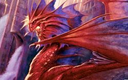 16:10 ambiguous_gender bat_wings breath_powers city claws dragon elemental_manipulation fangs feral fire fire_breathing fire_manipulation hasbro hi_res magic:_the_gathering membrane_(anatomy) membranous_wings mythological_creature mythological_scalie mythology niv-mizzet no_pupils official_art red_body red_scales rock scales scalie solo teeth todd_lockwood tongue wallpaper water waterfall widescreen wing_claws wings wizards_of_the_coast yellow_eyes