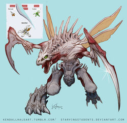 alternate_species ambiguous_gender blade_arm fakemon fusion generation_1_pokemon group hi_res hybrid kendall_hale marowak nightmare_fuel nintendo pokemon pokemon_(species) pokemon_fusion reference_image scyther solo_focus text url