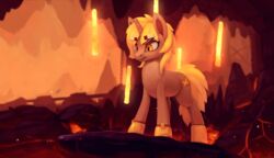  2017 animated bangs black_eyebrows blaze_(minecraft) blaze_(species) blinking blonde_hair boots broken_horn cave clothed clothed_feral clothing cutie_mark dark_eyebrows dark_pupils detailed_background equid equine eyebrows fan_character female feral feral_with_hair footwear fur glowing gold_boots gold_clothing gold_footwear hair hasbro heat_(temperature) horn lava light light_hair light_tail loop mammal microsoft minecraft mojang monotone_face monotone_hair monotone_tail multicolored_boots multicolored_clothing multicolored_eyes multicolored_footwear my_little_pony mythological_creature mythological_equine mythology orange_eyes ponification pupils quadruped red_boots red_clothing red_footwear rodrigues404 short_fur short_playtime snout solo standing tail tan_body tan_ears tan_face tan_fur tan_horn the_nether_(minecraft) two_tone_boots two_tone_clothing two_tone_eyes two_tone_footwear unicorn unicorn_horn warm_colors xbox_game_studios yellow_eyes yellow_tail 