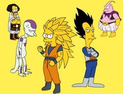  dragon_ball_z goku humor parody simpsons vegeta 