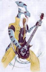  absurd_res alternate_color anthro anthrofied avian bass_guitar black_body black_scales black_stripes blue_body blue_scales caleb_magness clothing eyewear fan_character fangs fingerless_gloves generation_3_pokemon gloves guitar handwear hi_res legendary_pokemon long_tongue male multicolored_body multicolored_scales musical_instrument nintendo open_mouth playing_guitar playing_music plucked_string_instrument pokemon pokemon_(species) pokemorph scales scalie shadow_lugia shadow_pokemon sharp_teeth simple_background solo string_instrument stripes sunglasses teeth tongue tongue_out vincent_vagia white_background white_body white_scales 