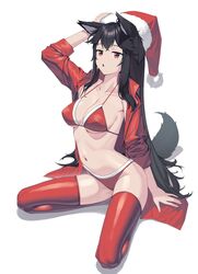  :o alternate_costume animal_ear_fluff animal_ear_piercing animal_ears arched_back arknights arm_support arm_up armpit_crease bikini black_hair black_tail blue_eyes breasts breasts_apart christmas collarbone collared_shirt come_hither commentary covered_nipples crossed_bangs dress_shirt female fingernails from_side full_body fur-trimmed_bikini fur-trimmed_headwear fur_trim groin hair_flowing_over hand_on_headwear hat head_back high_collar highres invisible_floor long_hair long_sleeves looking_at_viewer looking_to_the_side medium_breasts multicolored_eyes navel open_clothes open_mouth open_shirt orange_eyes pom_pom_(clothes) red_bikini red_hat red_shirt red_thighhighs ribs santa_bikini santa_hat shadow shiny_clothes shiny_legwear shiny_skin shirt sideboob sidelocks siguya simple_background sitting skindentation skinny solo stomach straight_hair swept_bangs swimsuit symbol-only_commentary tail teeth texas_(arknights) thighhighs thighs tongue two-tone_eyes underboob upper_teeth_only very_long_hair wariza white_background wing_collar wolf_ears wolf_girl wolf_tail 