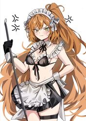  alternate_costume apron female green_eyes highres ishmael_(project_moon) limbus_company looking_at_viewer maid maid_apron maid_headdress mu46016419 orange_hair project_moon solo 