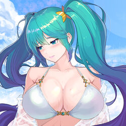  bikini_top cleavage karrzenic league_of_legends sona_buvelle wet 