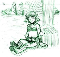  .hack// .hack//sign bad_anatomy female lowres mimiru_(.hack//) pantyhose solo 