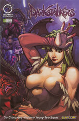  anita bishamon capcom cleavage dark_stalkers donovan_baine morrigan_aensland pantyhose tagme 