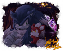  2010 anthro blue_body blue_fur border chip_(sonic) claws eulipotyphlan female forest fur ghost green_eyes group halloween holidays humanoid lah_(sonic) male mammal night plant purple_eyes red_body red_fur scared sega sharp_teeth sonic_the_hedgehog sonic_the_hedgehog_(series) sonic_the_werehog sonic_unleashed spirit su_(sonic) teeth tree uh_(sonic) wantake were wereeulipotyphlan werehog white_body white_border white_fur yellow_eyes 