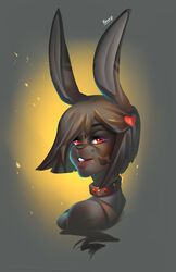  absurd_res anthro collar female headshot_portrait hi_res jesus_y lagomorph leporid mammal portrait rabbit solo 