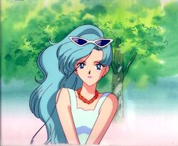  bishoujo_senshi_sailor_moon cap crossdressing dress fisheye_(sailor_moon) happy male necklace outside ponytail smile sunglasses trap 