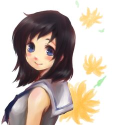  bad_id bad_pixiv_id black_hair blue_eyes blush female nanceee_305 original solo 