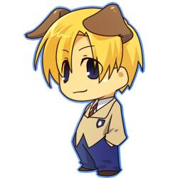  2ch blazer blonde_hair blue_eyes chibi clannad inumimi kemonomimi school_uniform sunohara_youhei tie 